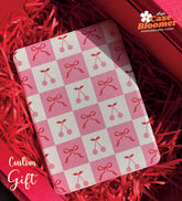 Pink Checkerboard Cherries Kindle Case, Kobo, Free Personalization